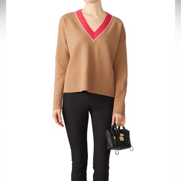 TORY BURCH camel/ pink sweater - Picture 3 of 5